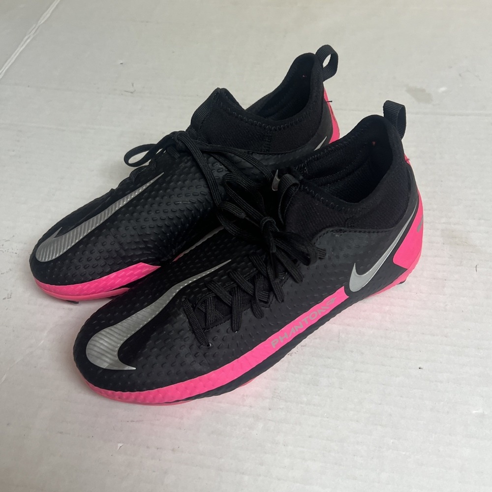 Nike Jr Phantom GT Academy Dynamic Fit CW6694-006 Pink BlackSoccer Cleats‎ 3.5Y